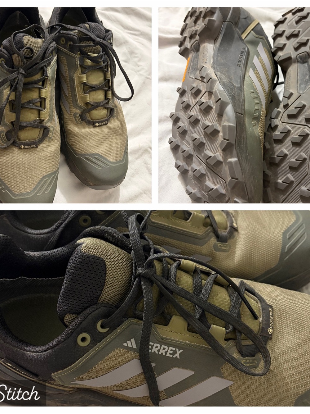 adidas Terrex Men's Olive Green and Black Trail Sneakers